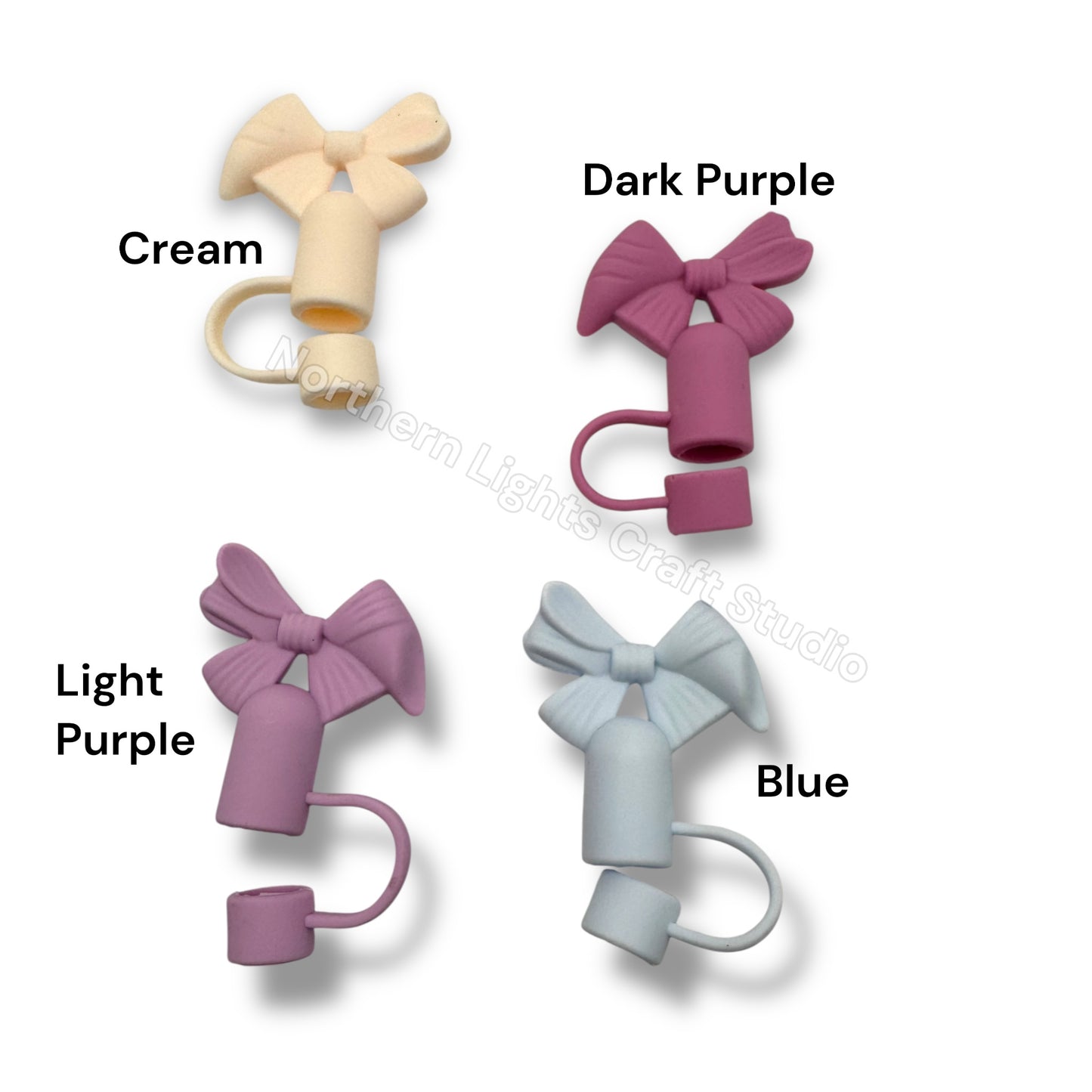 Daisy, Bow, and Animal Straw Topper - 1pc. - choose style