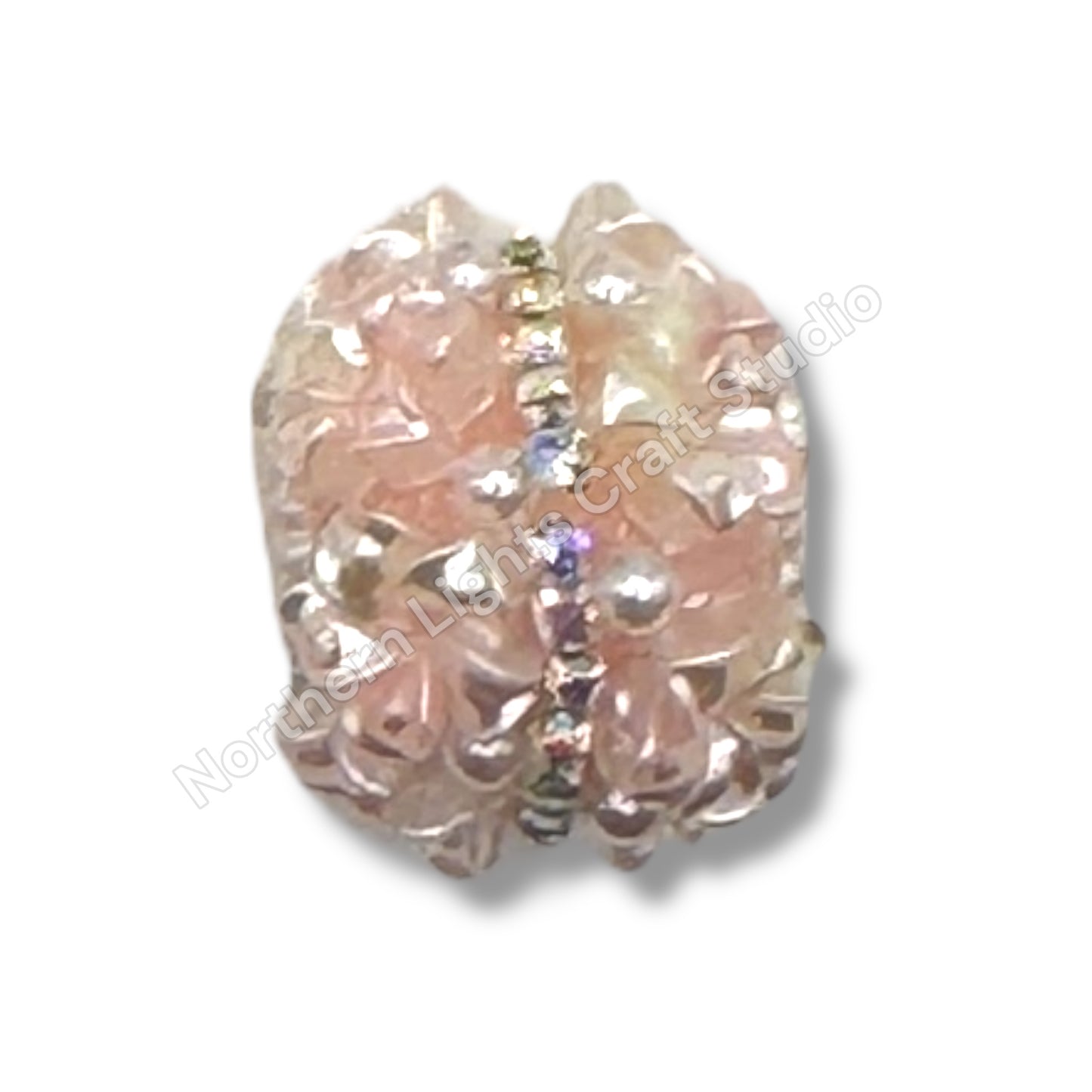 Soft Flower with Rhinestone Middle Chain - 1pc.