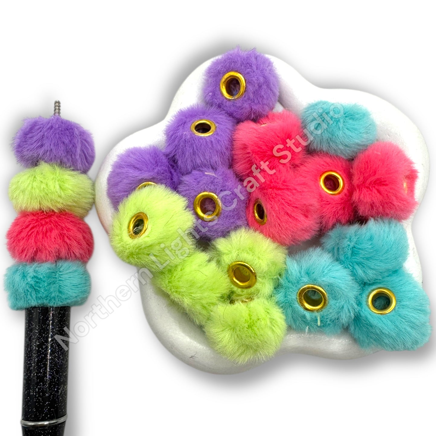 Summer Theme Colorful Fuzzy Spacer Mix - 20 pc.