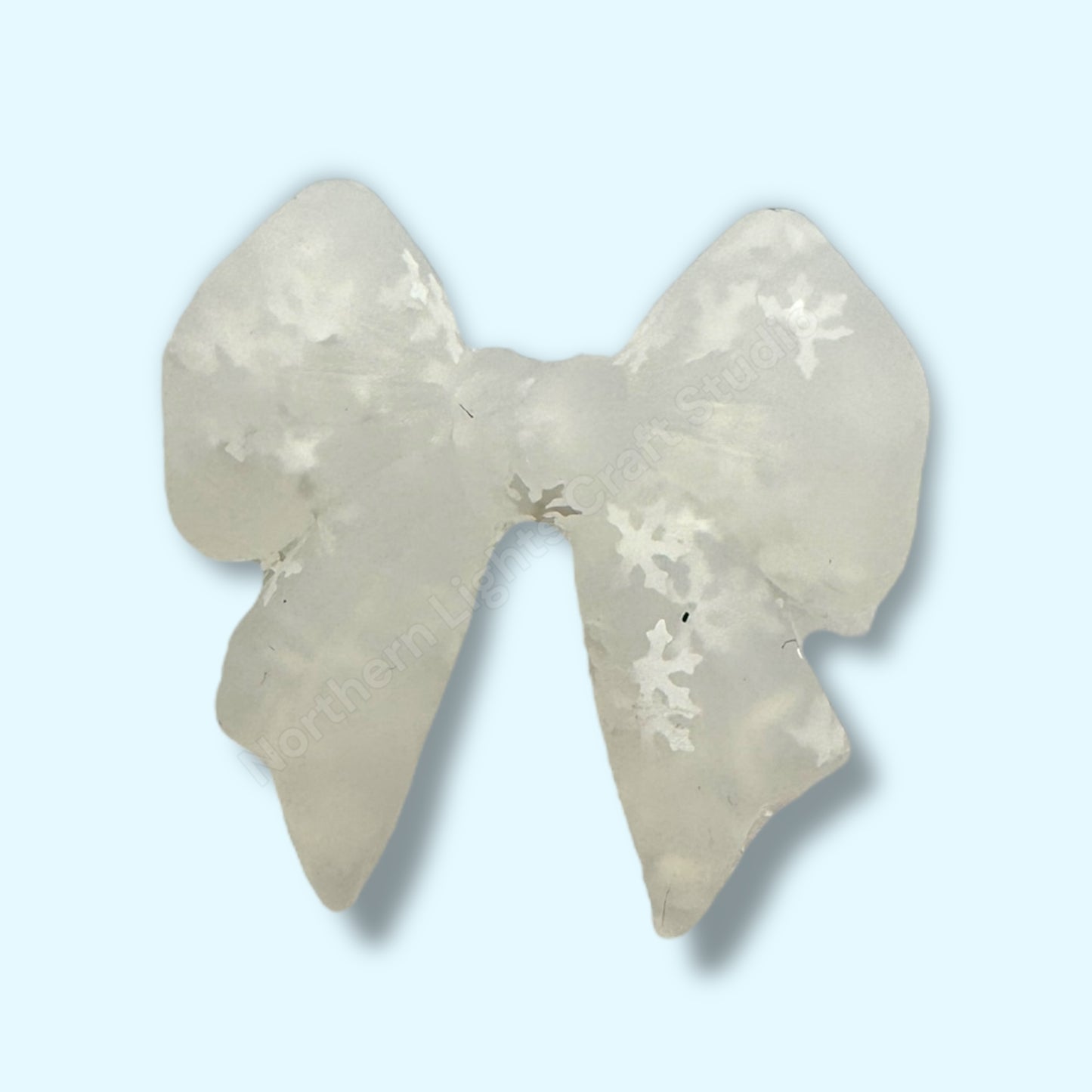 Glitter Bow Silicone Focal Bead