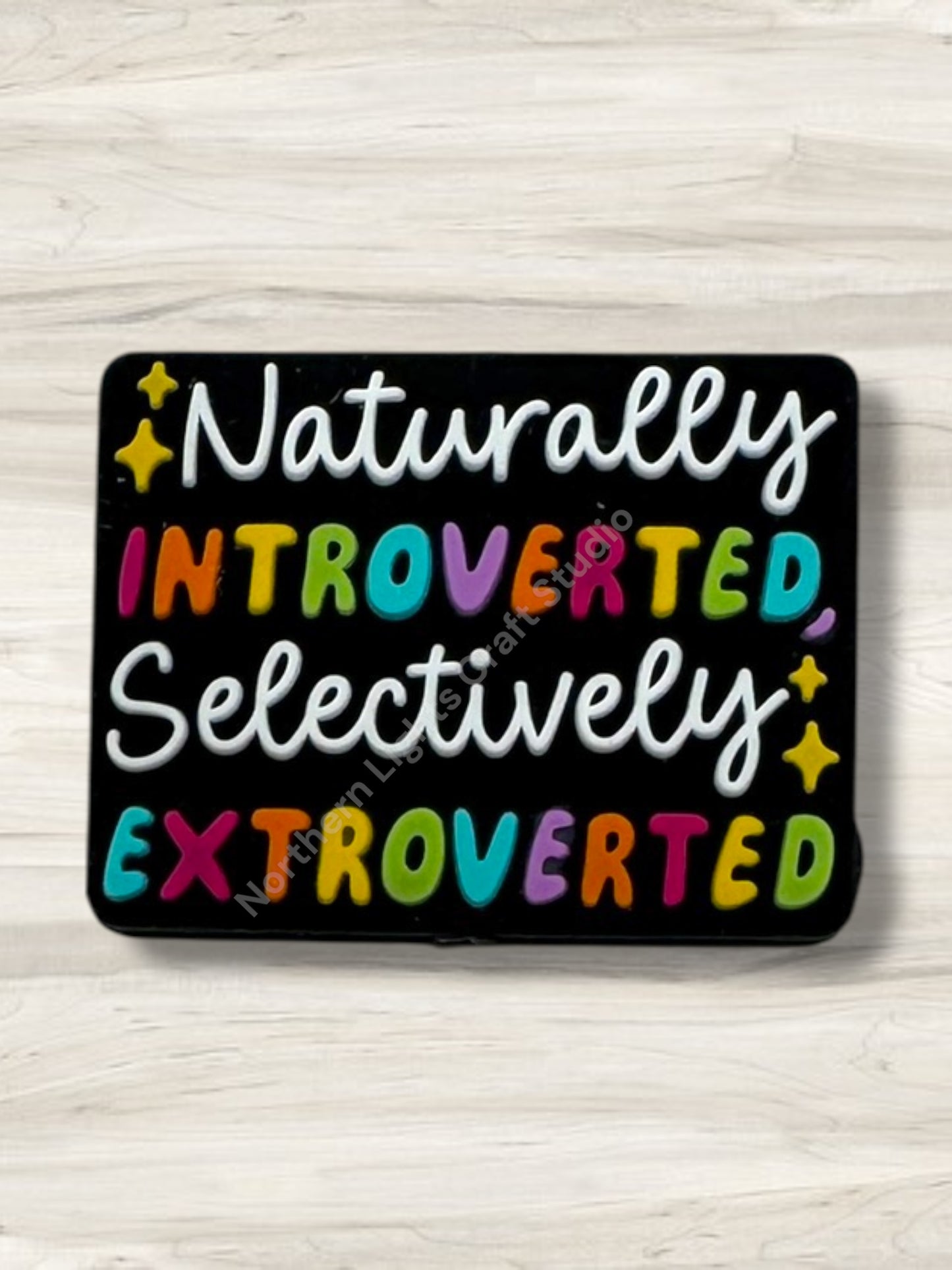 Naturally Introverted Selectively Extroverted Silicone Focal Bead