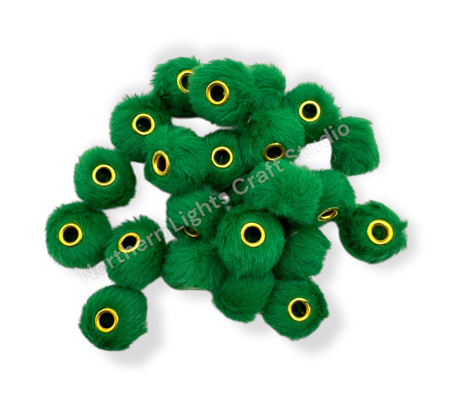 Green Fuzzy Spacer 30 pc. - 20mm