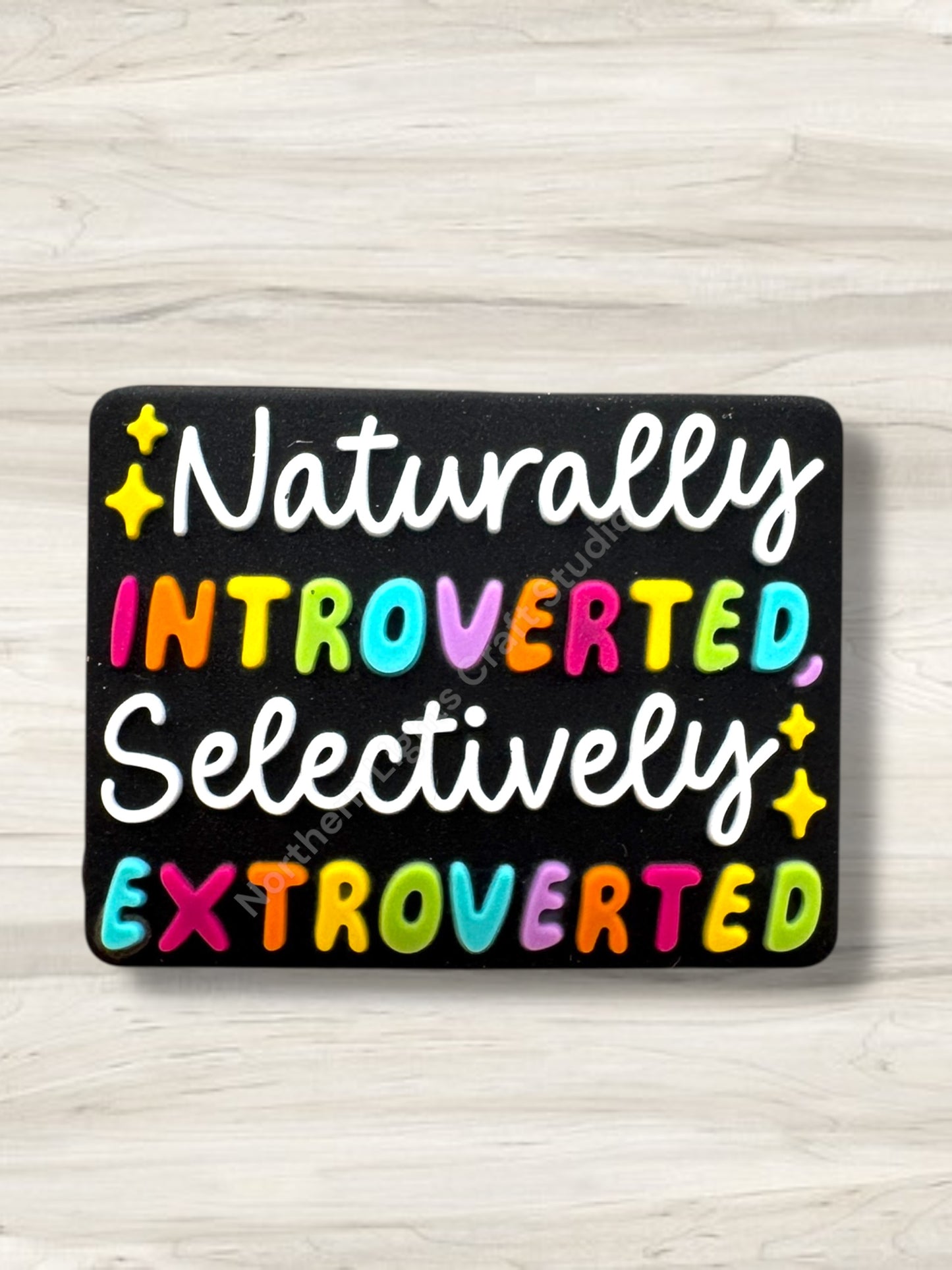 Naturally Introverted Selectively Extroverted Silicone Focal Bead
