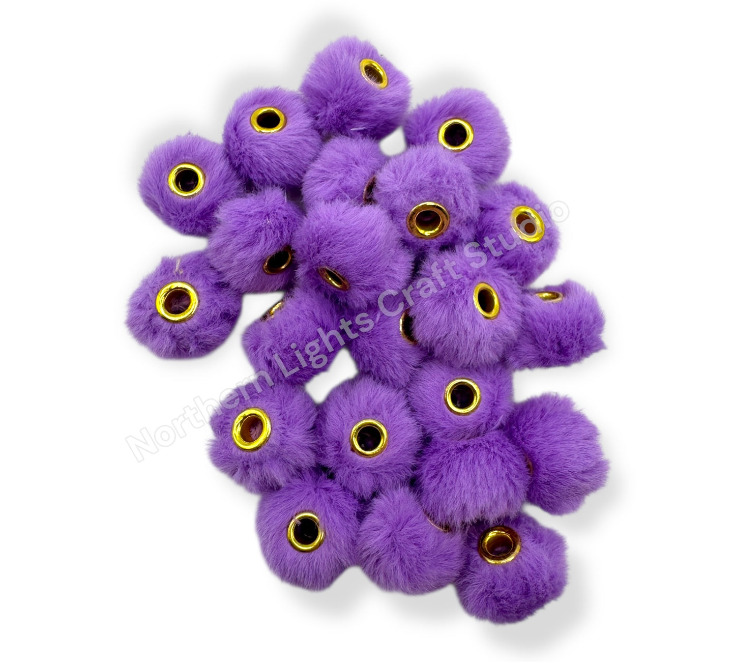 Dark Purple Fuzzy Spacer 30 pc. - 20mm