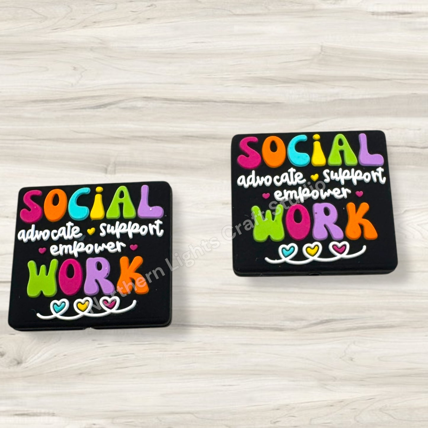 Social Work Focal Bead / Social Worker Advocate Support Empower Bead