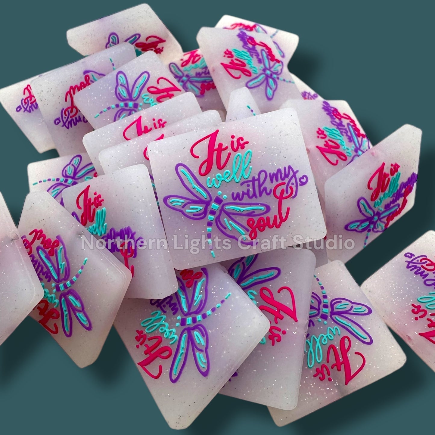 It is Well With My Soul Dragonfly Focal Bead
