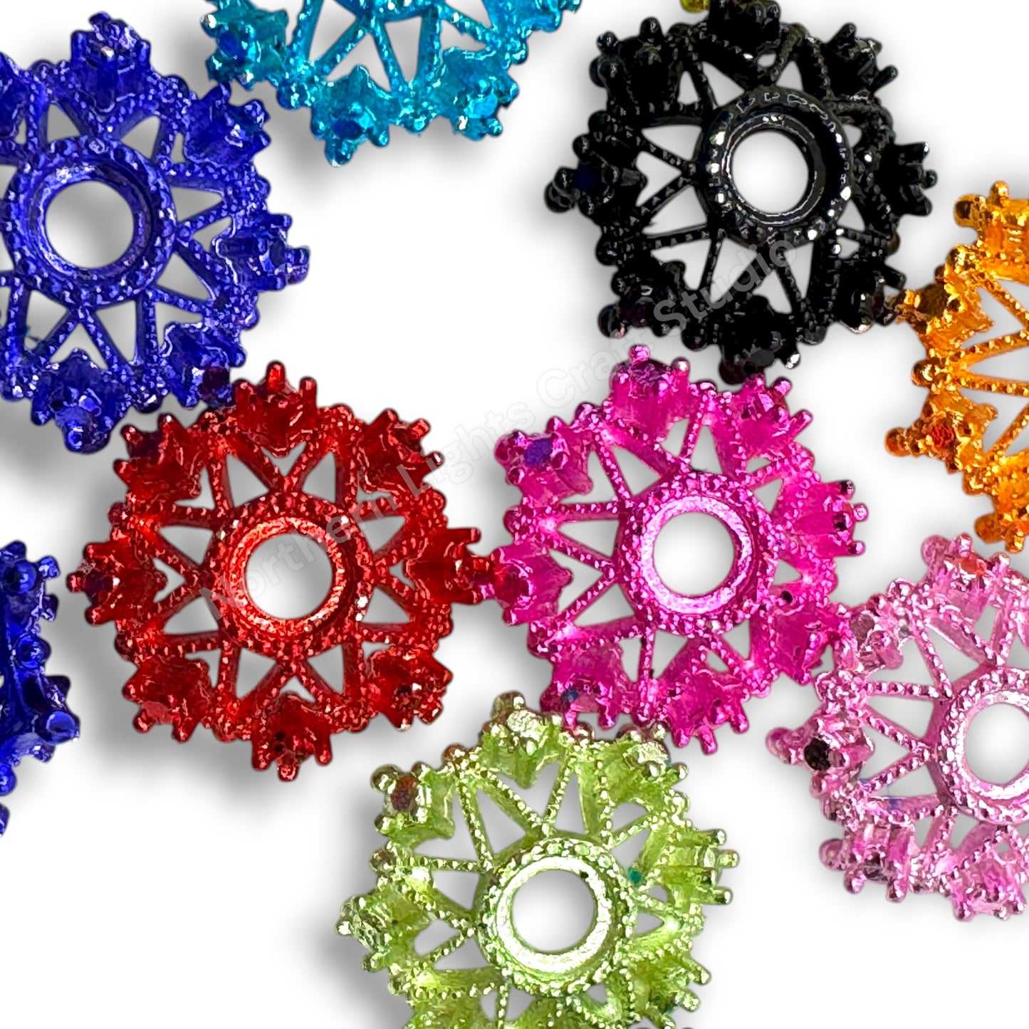 Metal Star Bead Cap - 14mm -10pc. - Choose Color