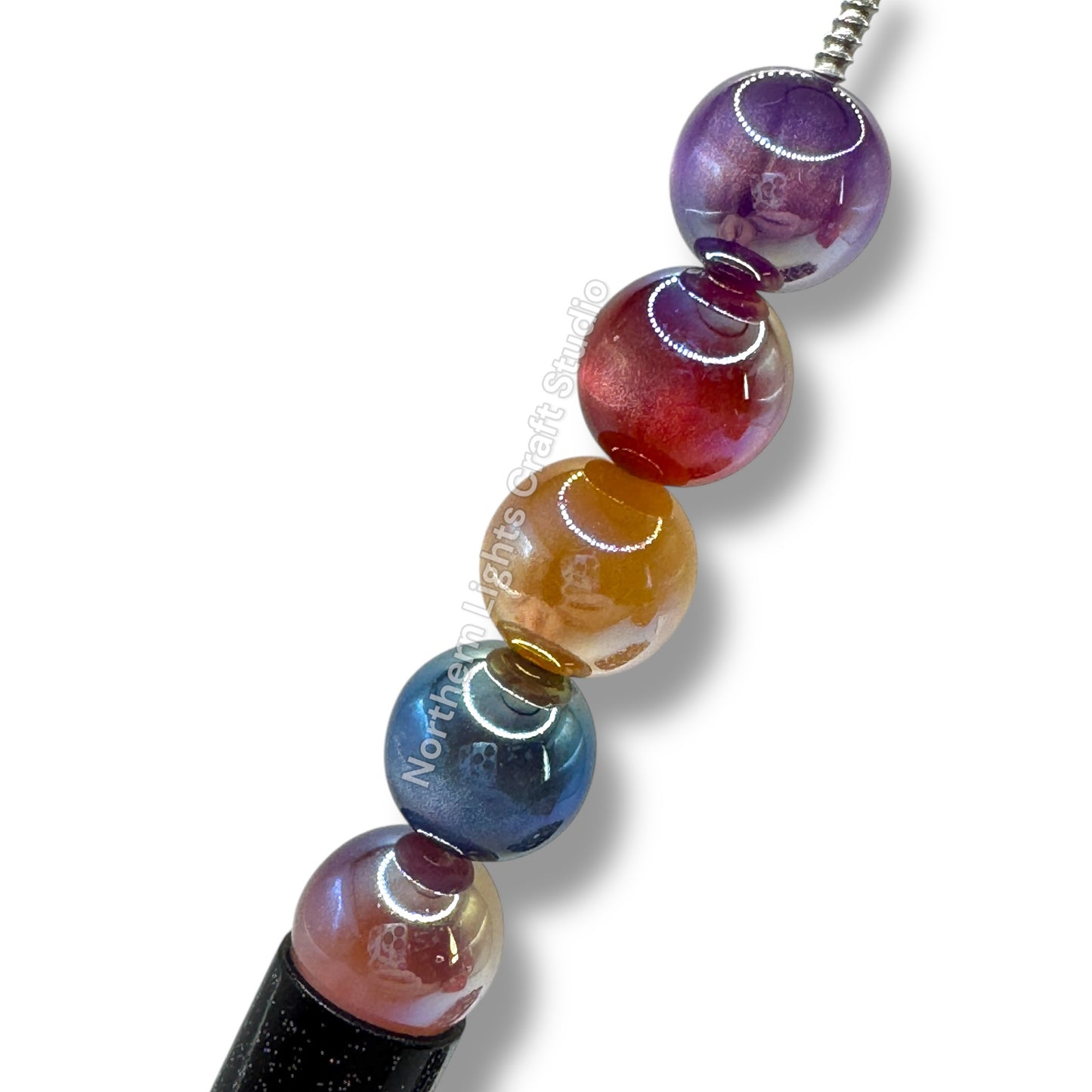 UV Cat Eye Shiny 12mm Dark Color Mix -25pc