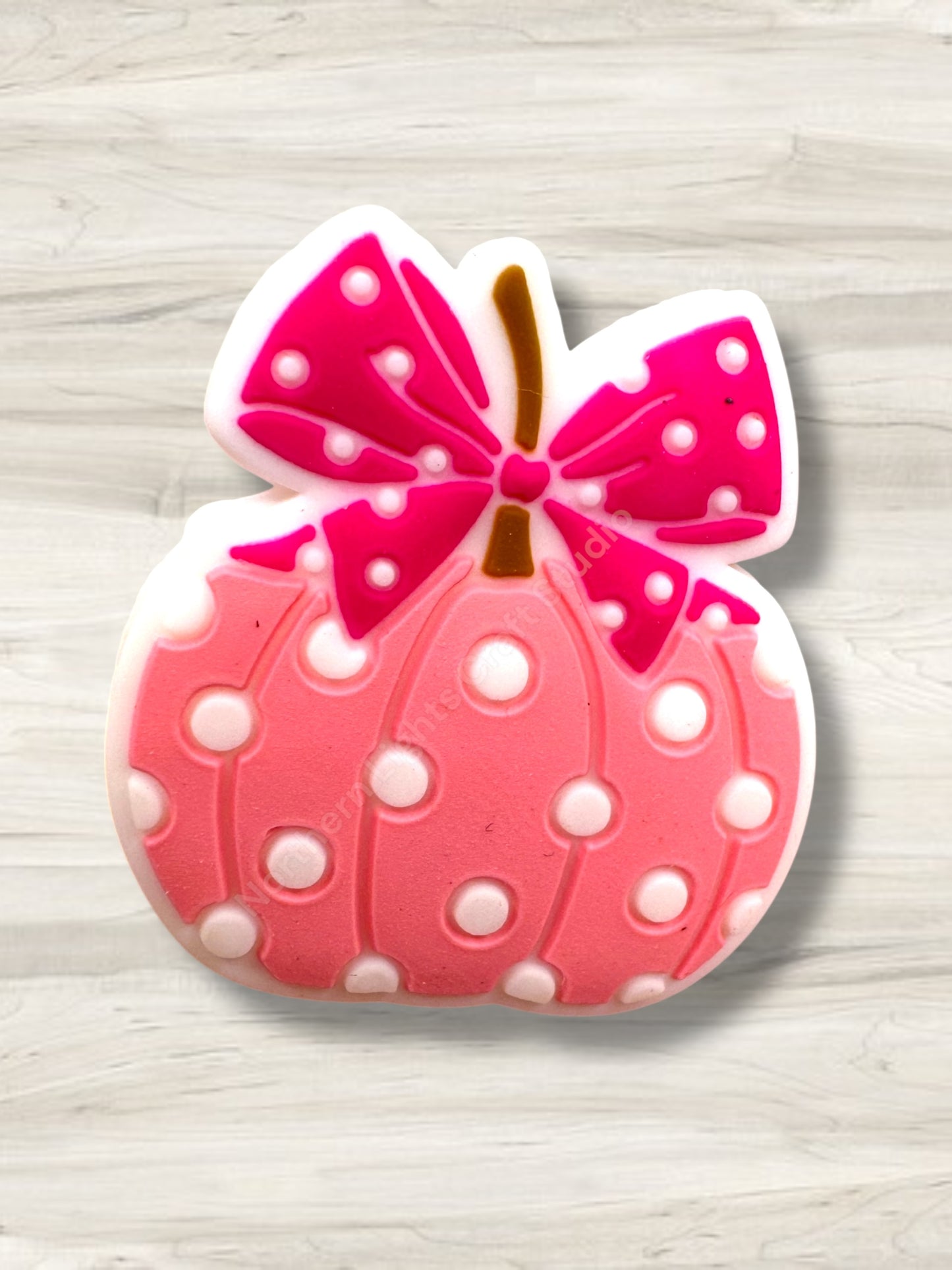 Polka Dot Pumpkin / Breast Cancer Awaress Pink Pumpkin Focal / Halloween Bead