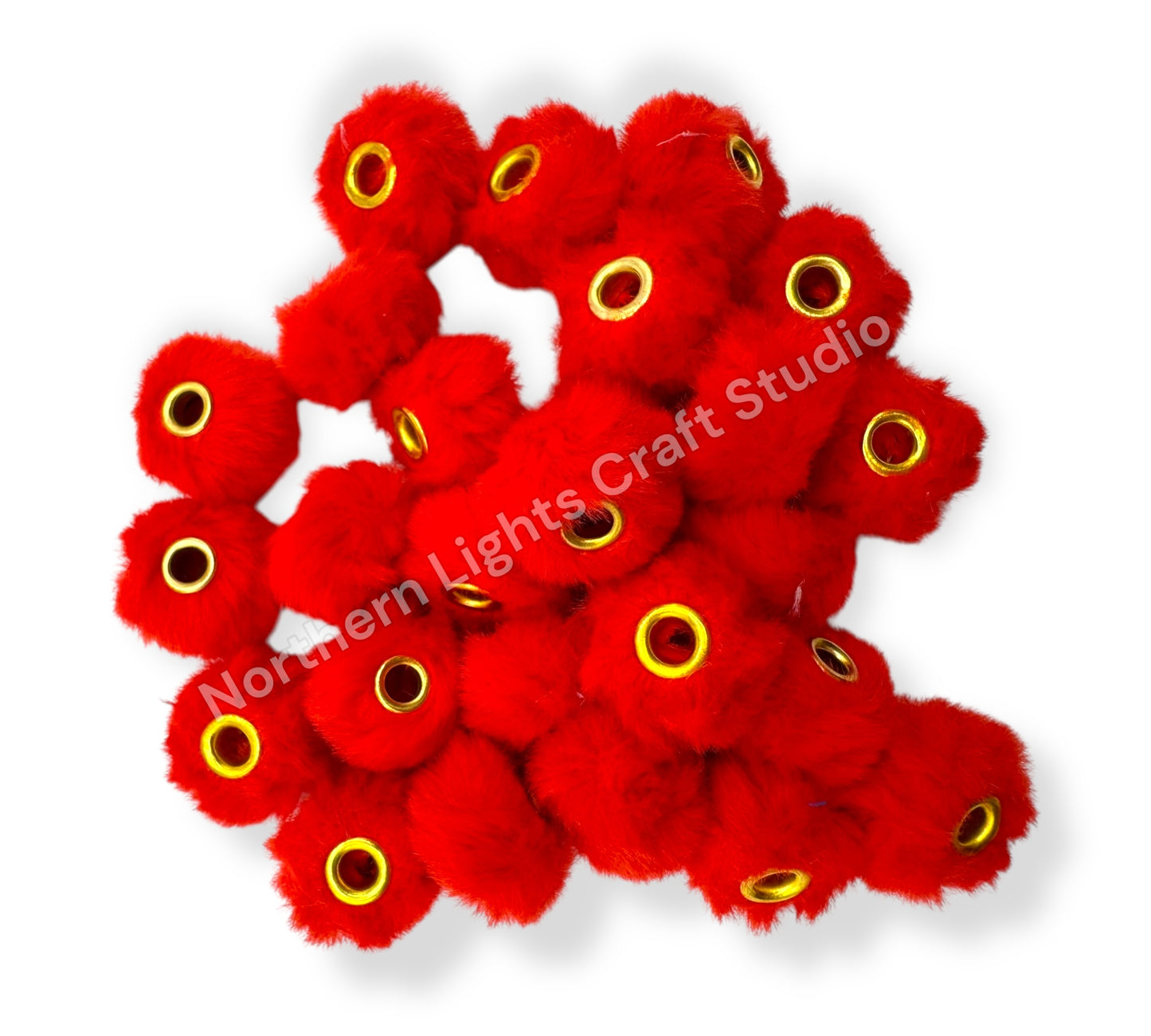 Red Fuzzy Spacer 30 pc. - 20mm