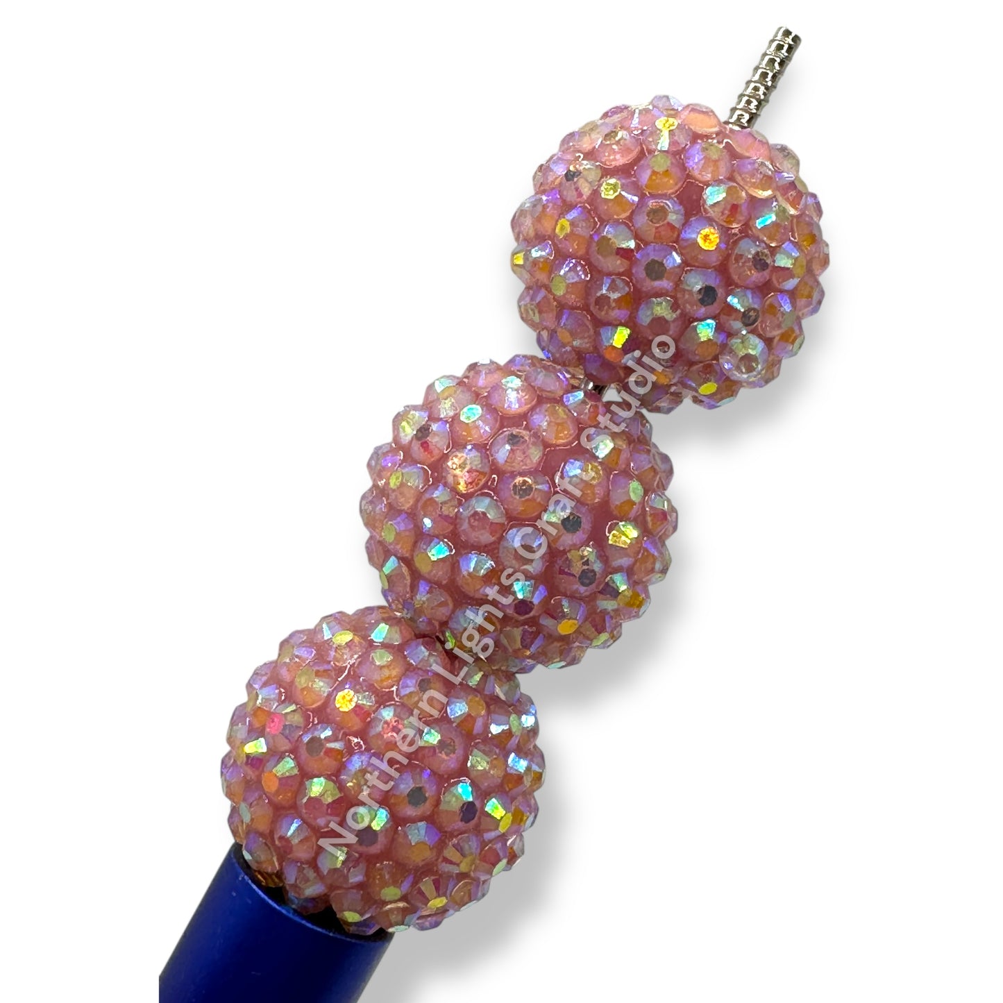 Berry AB 20mm Acrylic Rhinestone Bubblegum Beads - 10pc.