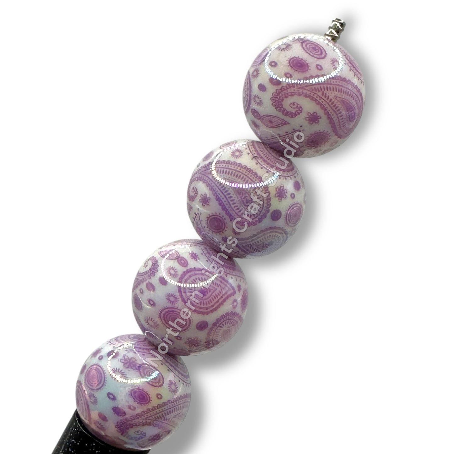 Paisley Bandana Printed 16mm Acrylic Beads - 20pc.