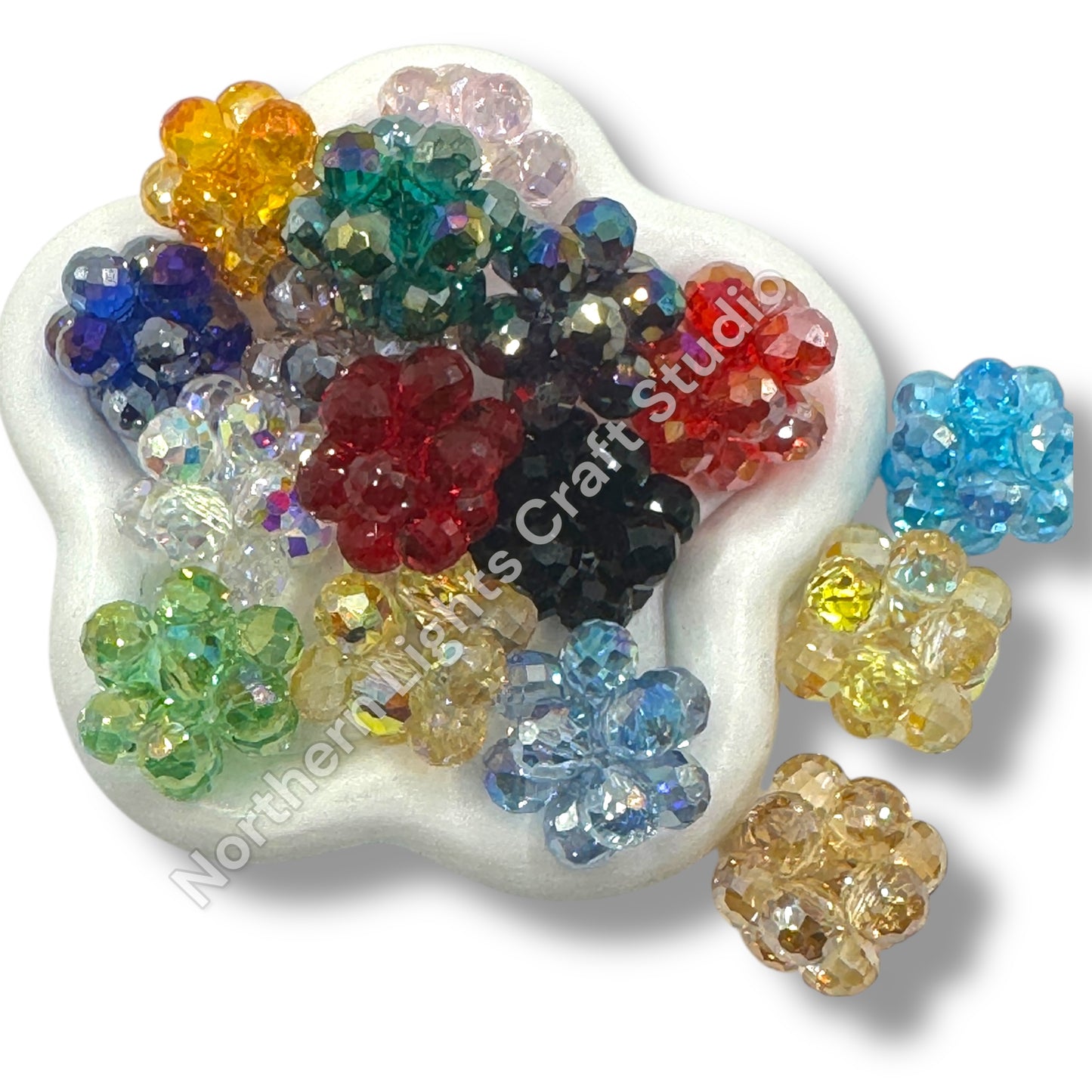 Crystal Knotted Water Drop Bead Mix 20mm - 10pc.