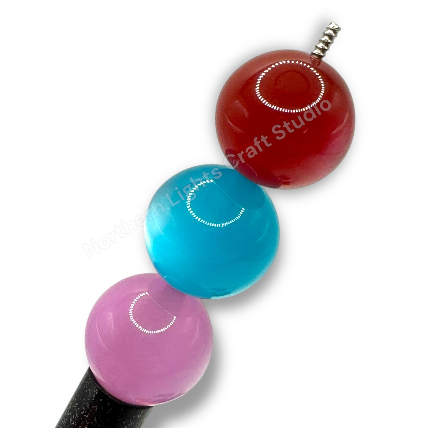 Light Purple Cat Eye Shiny 20mm Beads -10 pc.