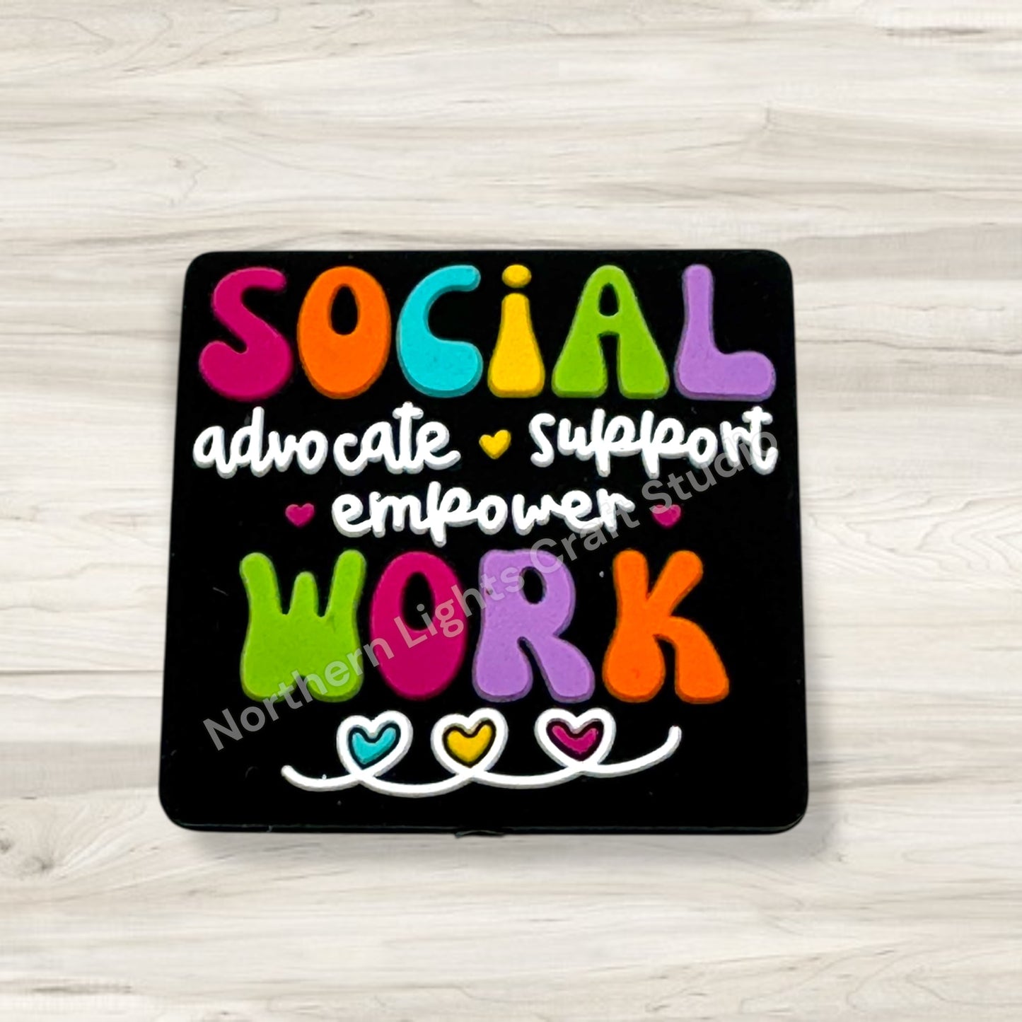 Social Work Focal Bead / Social Worker Advocate Support Empower Bead