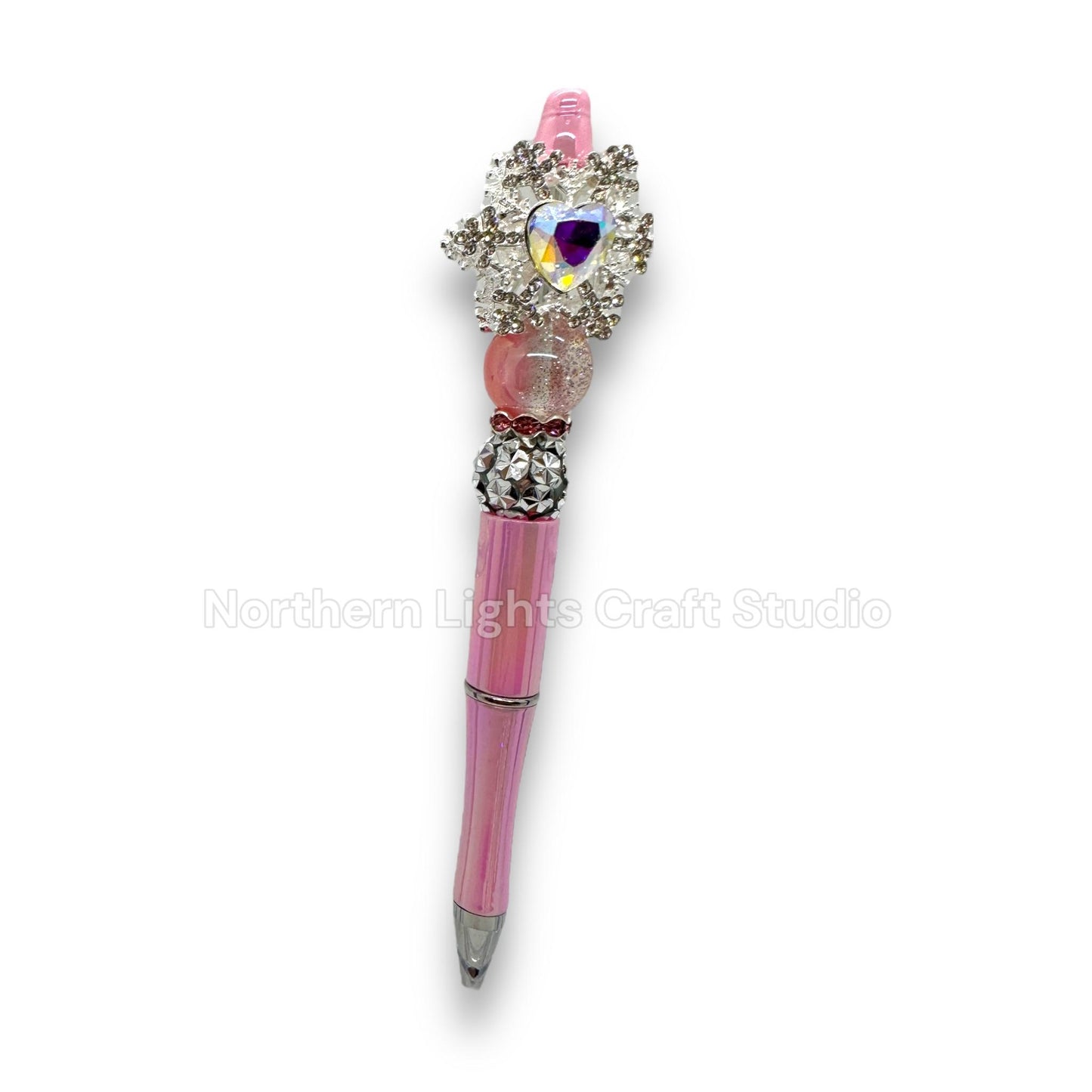 Fancy Snowflake Metal Rhinestone Fancy Pen