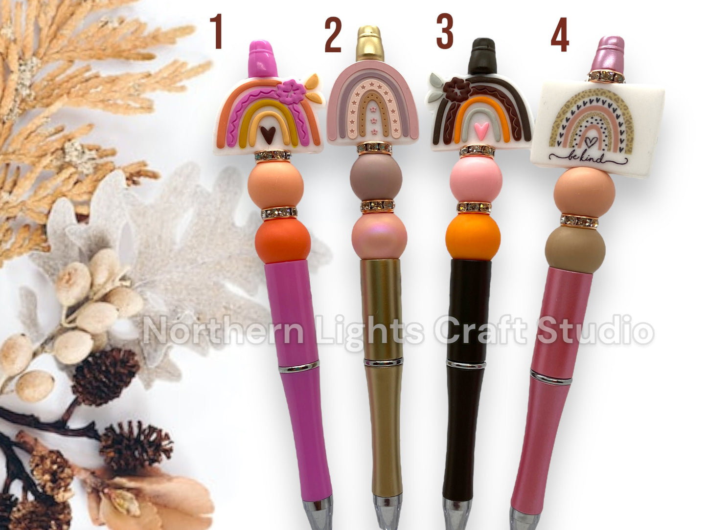 Custom Beaded Boho Rainbow Pen, Rainbow Pen, Boho Rainbow Pen, Bling Rainbow Pen, Cute Rainbow Pen, Boho Themed Pens, Be Kind Boho