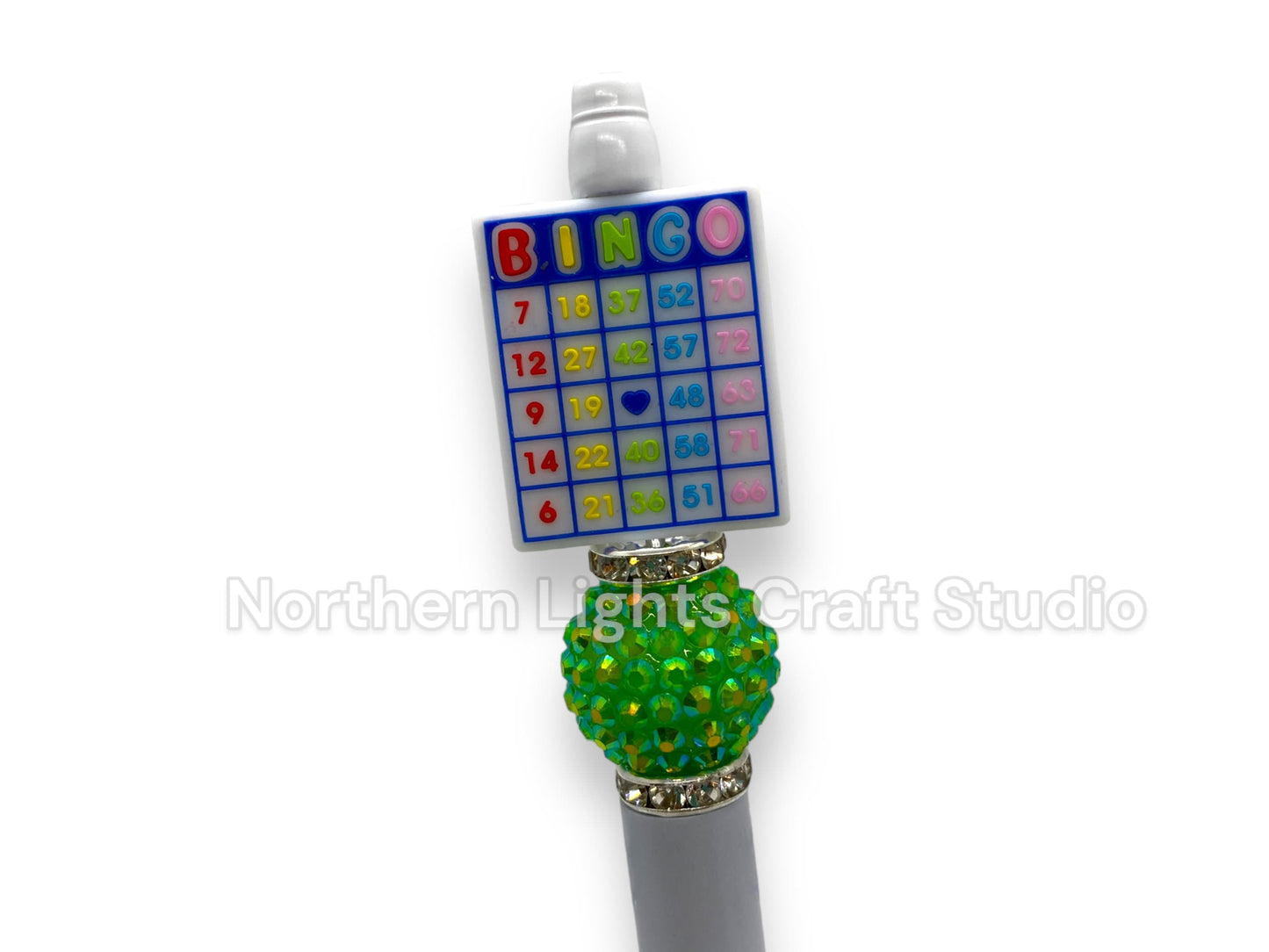 Handmade Bingo Beaded Pen, Bingo Pen, Gifts for Bingo Players, Bingo Gift, Beaded Bingo Pen, Bingo Gift Ideas, Bingo Player Gift