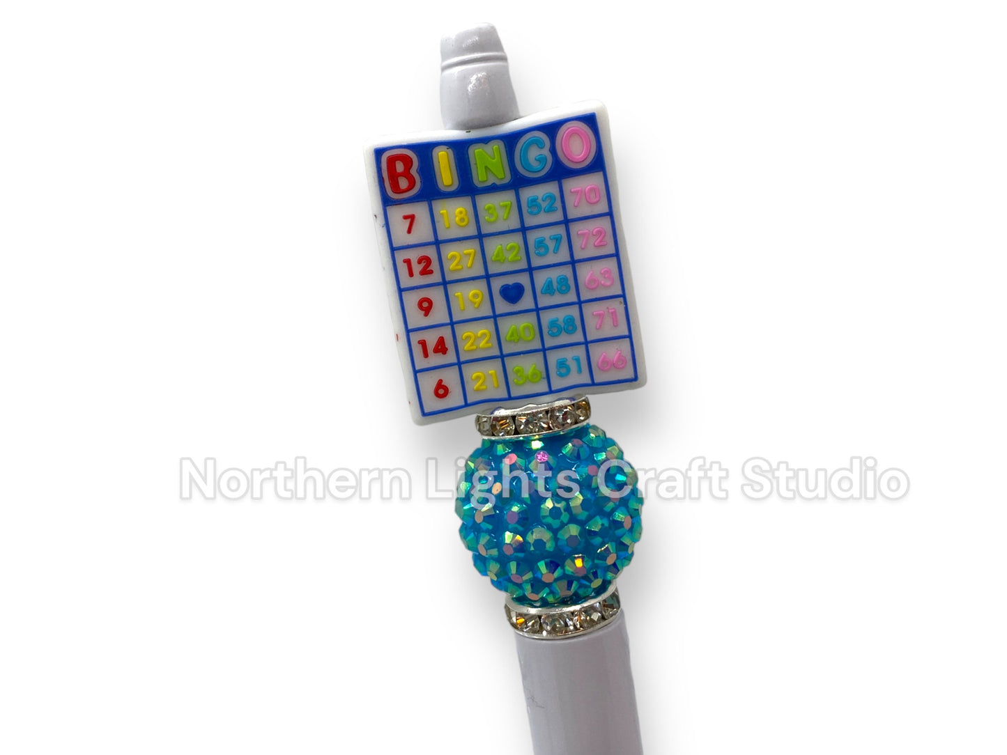 Handmade Bingo Beaded Pen, Bingo Pen, Gifts for Bingo Players, Bingo Gift, Beaded Bingo Pen, Bingo Gift Ideas, Bingo Player Gift