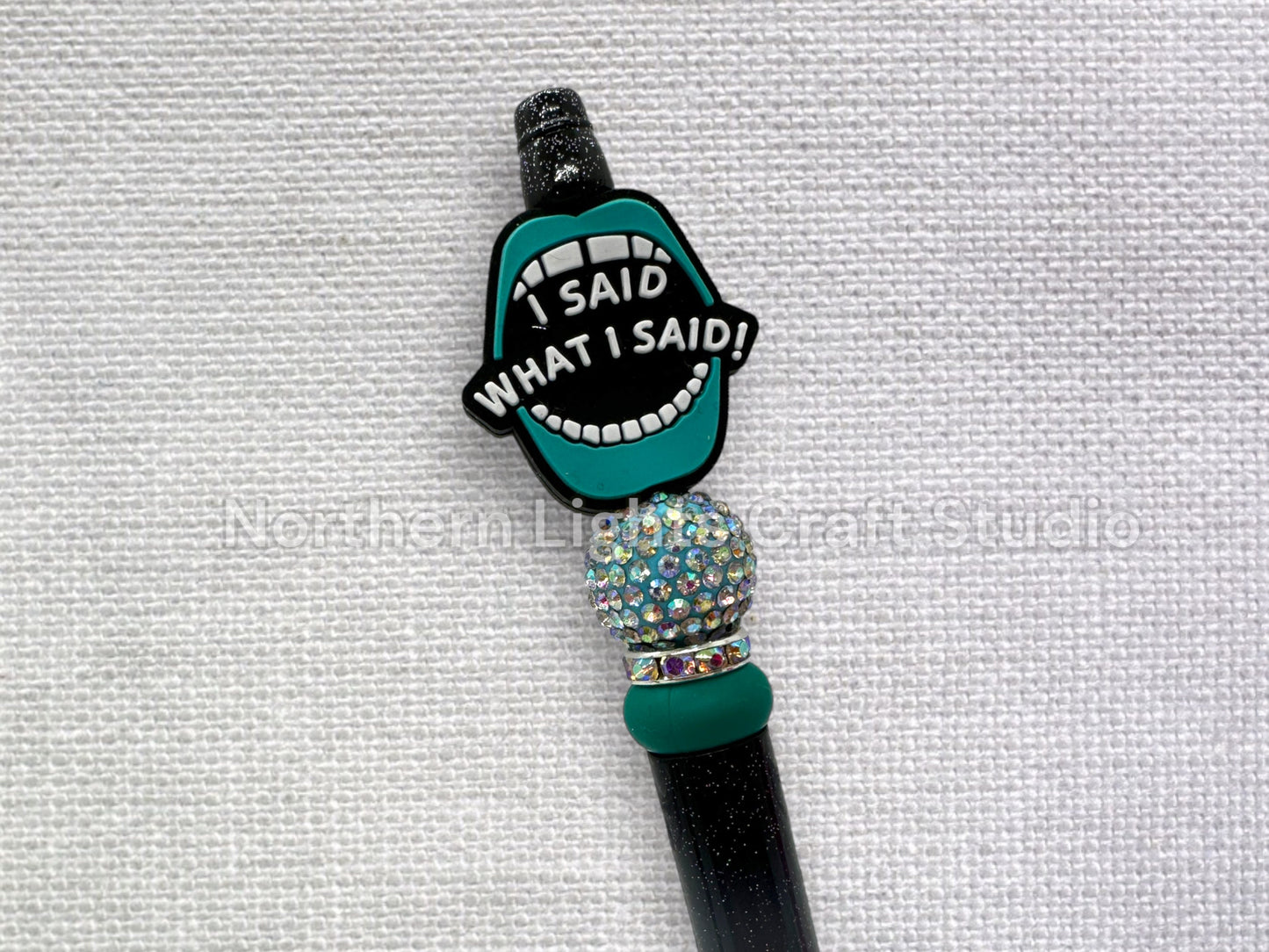 Sarcastic Beaded Pens, I Said What I Said, If My Mouth Doesn't Say It My Face Definitely Will, Not Bossy Just Aggressively Helpful Pen