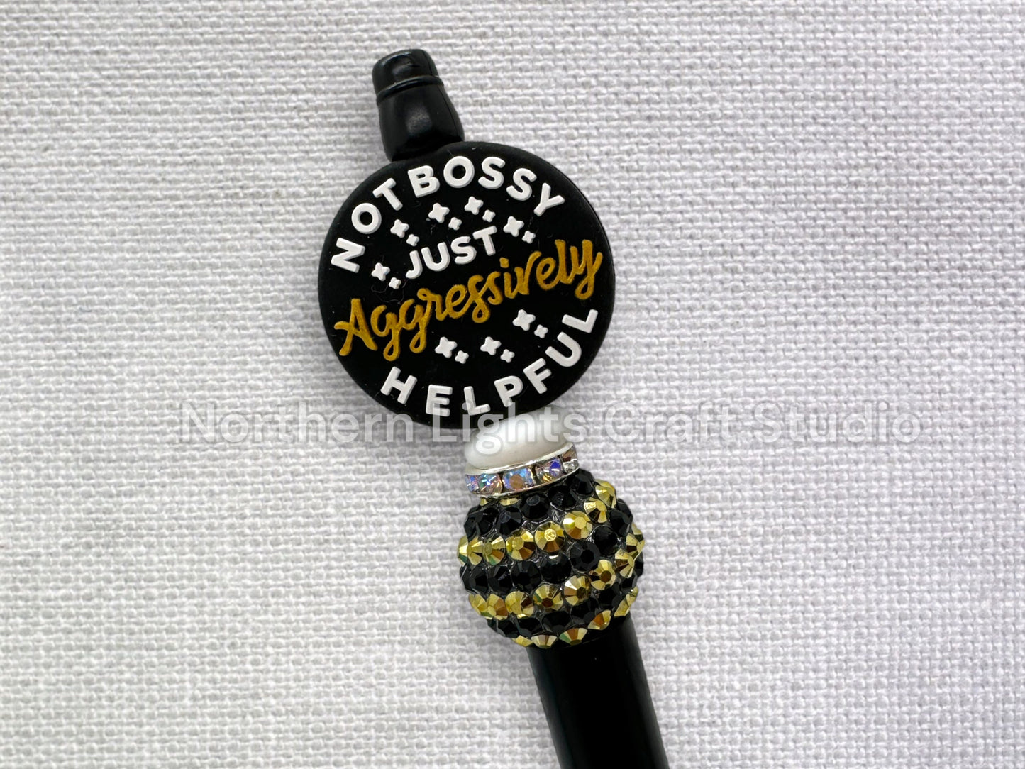 Sarcastic Beaded Pens, I Said What I Said, If My Mouth Doesn't Say It My Face Definitely Will, Not Bossy Just Aggressively Helpful Pen