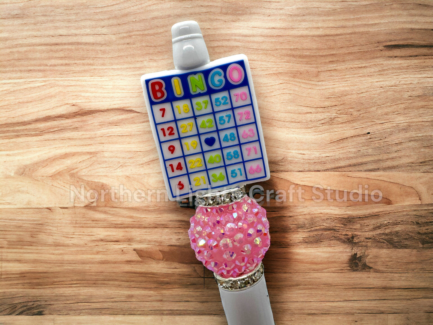 Handmade Bingo Beaded Pen, Bingo Pen, Gifts for Bingo Players, Bingo Gift, Beaded Bingo Pen, Bingo Gift Ideas, Bingo Player Gift