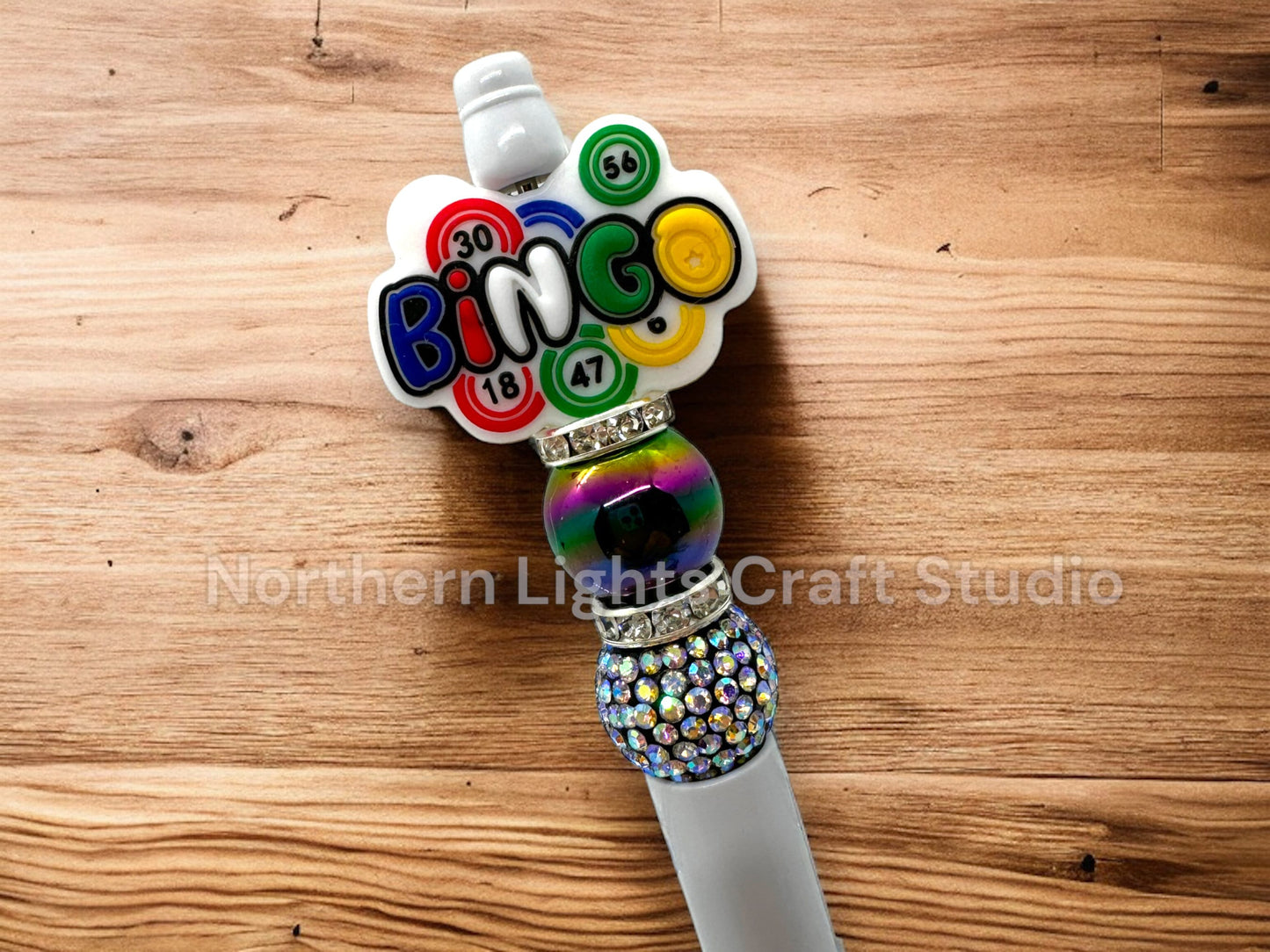 Handmade Bingo Beaded Pen, Bingo Pen, Gifts for Bingo Players, Bingo Gift, Beaded Bingo Pen, Bingo Gift Ideas, Bingo Player Gift