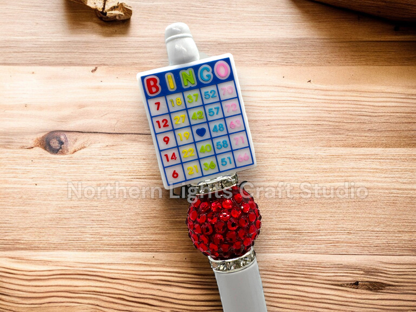 Handmade Bingo Beaded Pen, Bingo Pen, Gifts for Bingo Players, Bingo Gift, Beaded Bingo Pen, Bingo Gift Ideas, Bingo Player Gift
