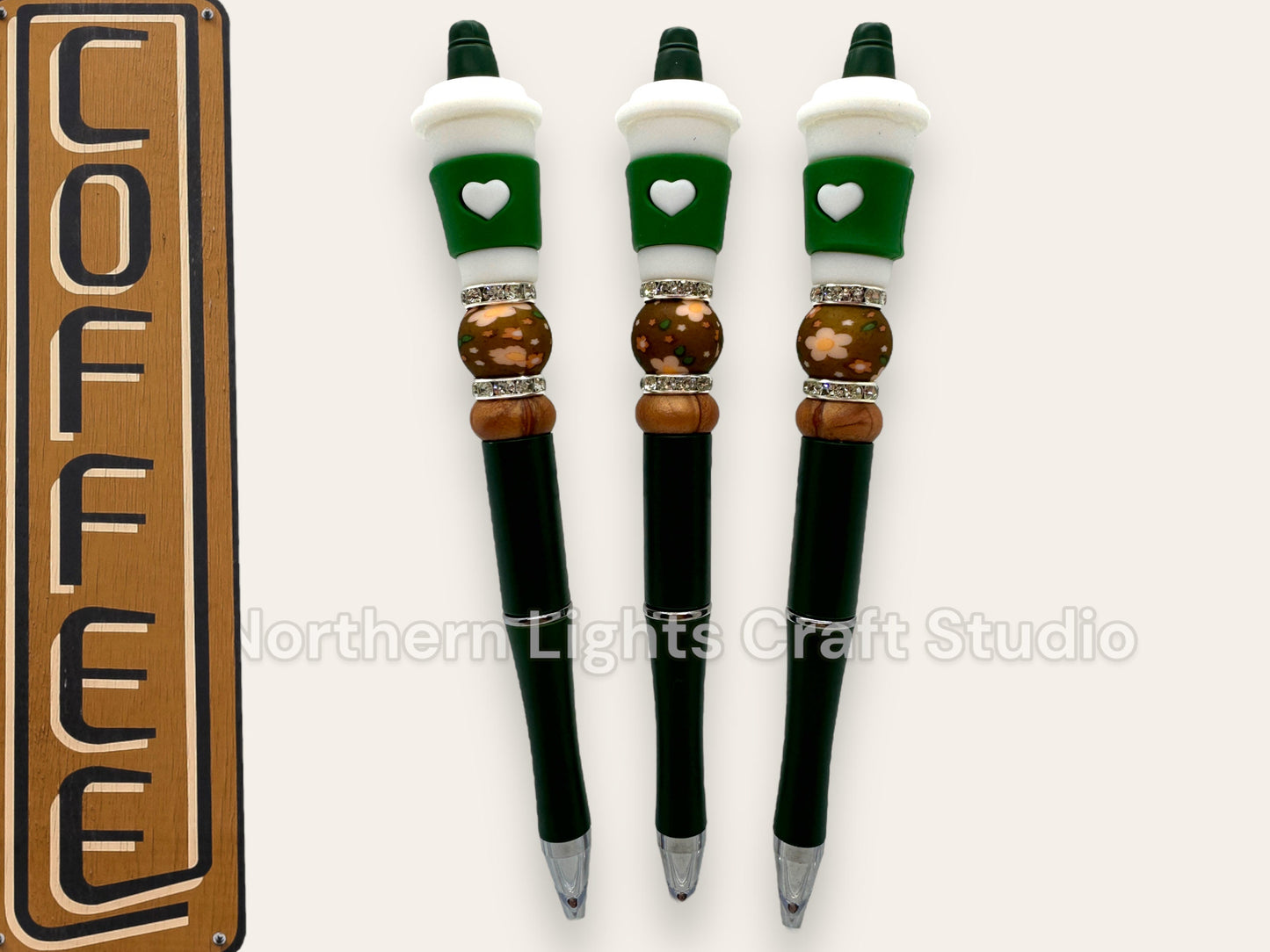 Limited Edition 3D Coffee Pen, Beaded Pens, Beaded Coffee Pens, Gift for Coffee Lovers