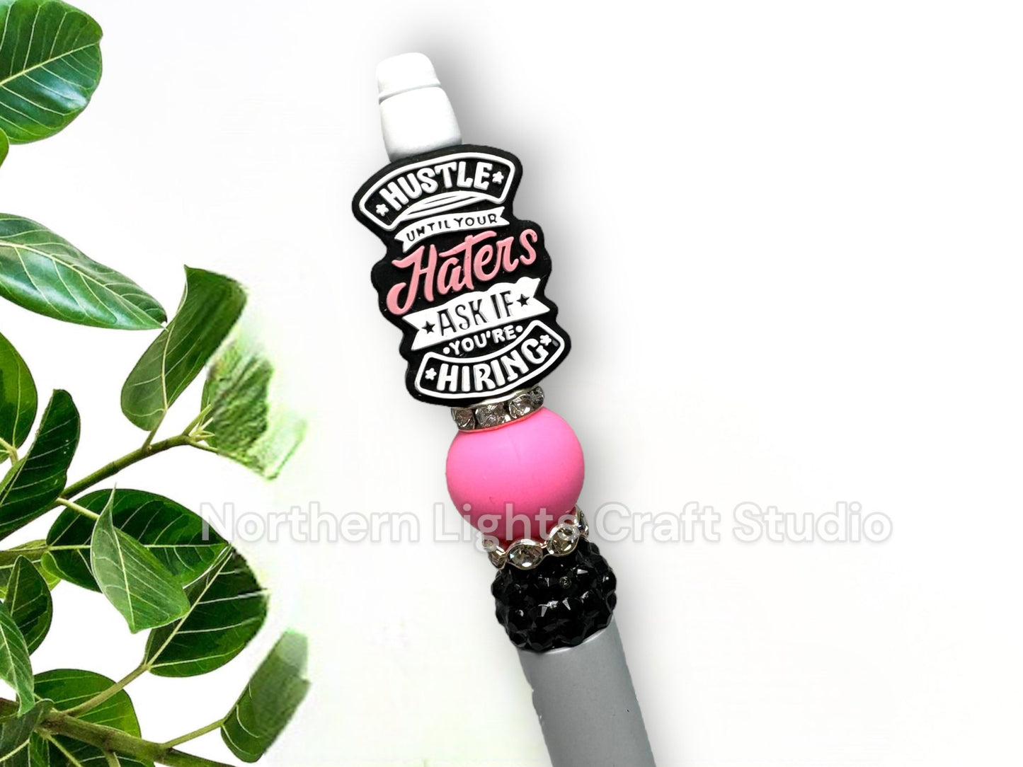 Custom Beaded Humor Pens, Sarcastic Pens, I Don't Give a Hoot, Calm the Flock Down, I'm Not Lazy, That's a Terrible Idea When Do We Start,