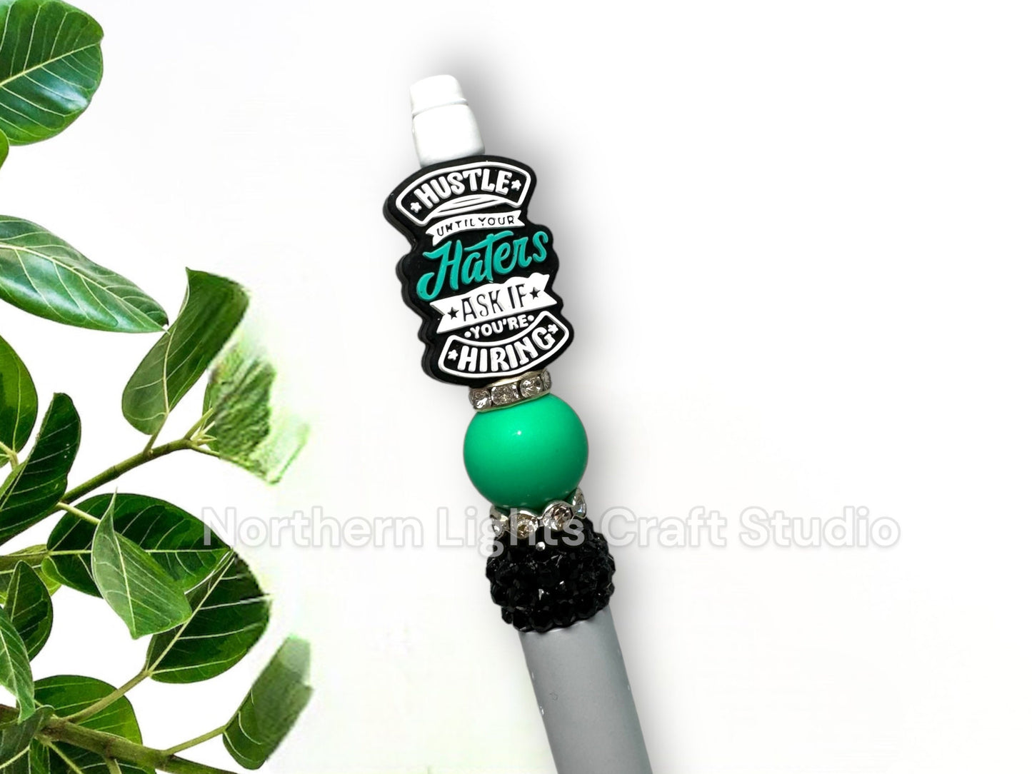 Custom Beaded Humor Pens, Sarcastic Pens, I Don't Give a Hoot, Calm the Flock Down, I'm Not Lazy, That's a Terrible Idea When Do We Start,