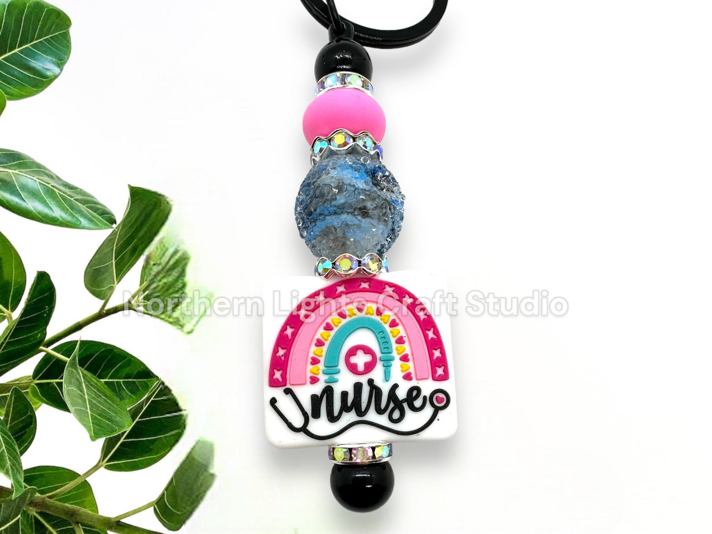 Scrub Life Bead Pen, Beaded Scrub Life Pen, Leopard Print Scrub Life, Gifts for Medical Staff, Nurse Keychain