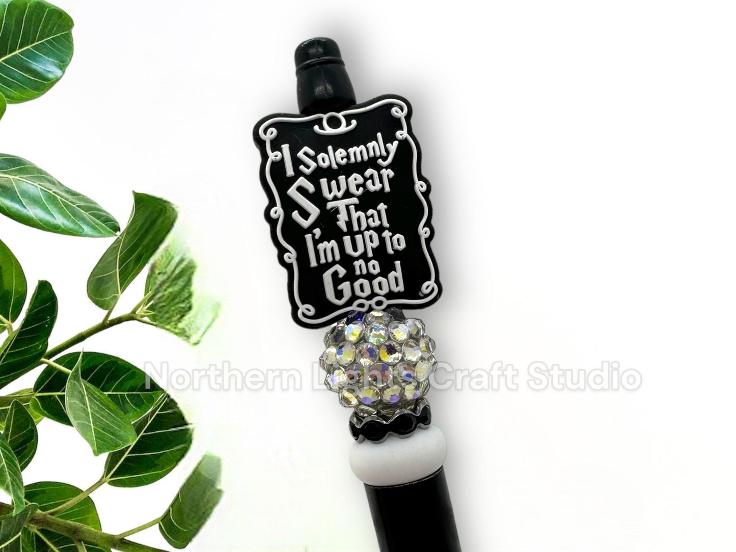 Custom Beaded Humor Pens, Sarcastic Pens, I Don't Give a Hoot, Calm the Flock Down, I'm Not Lazy, That's a Terrible Idea When Do We Start,