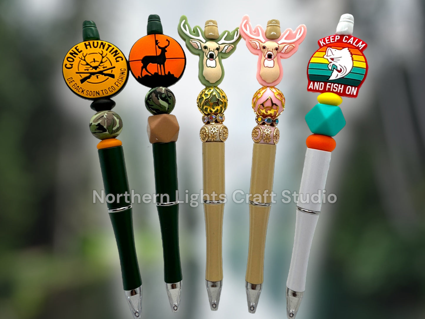 Gone Hunting Be Back Soon To Go Fishing Pen, Beaded Hunting and Fishing Pen, Outdoor Life Pen, Gift for Hunters, Gift for Fishermen