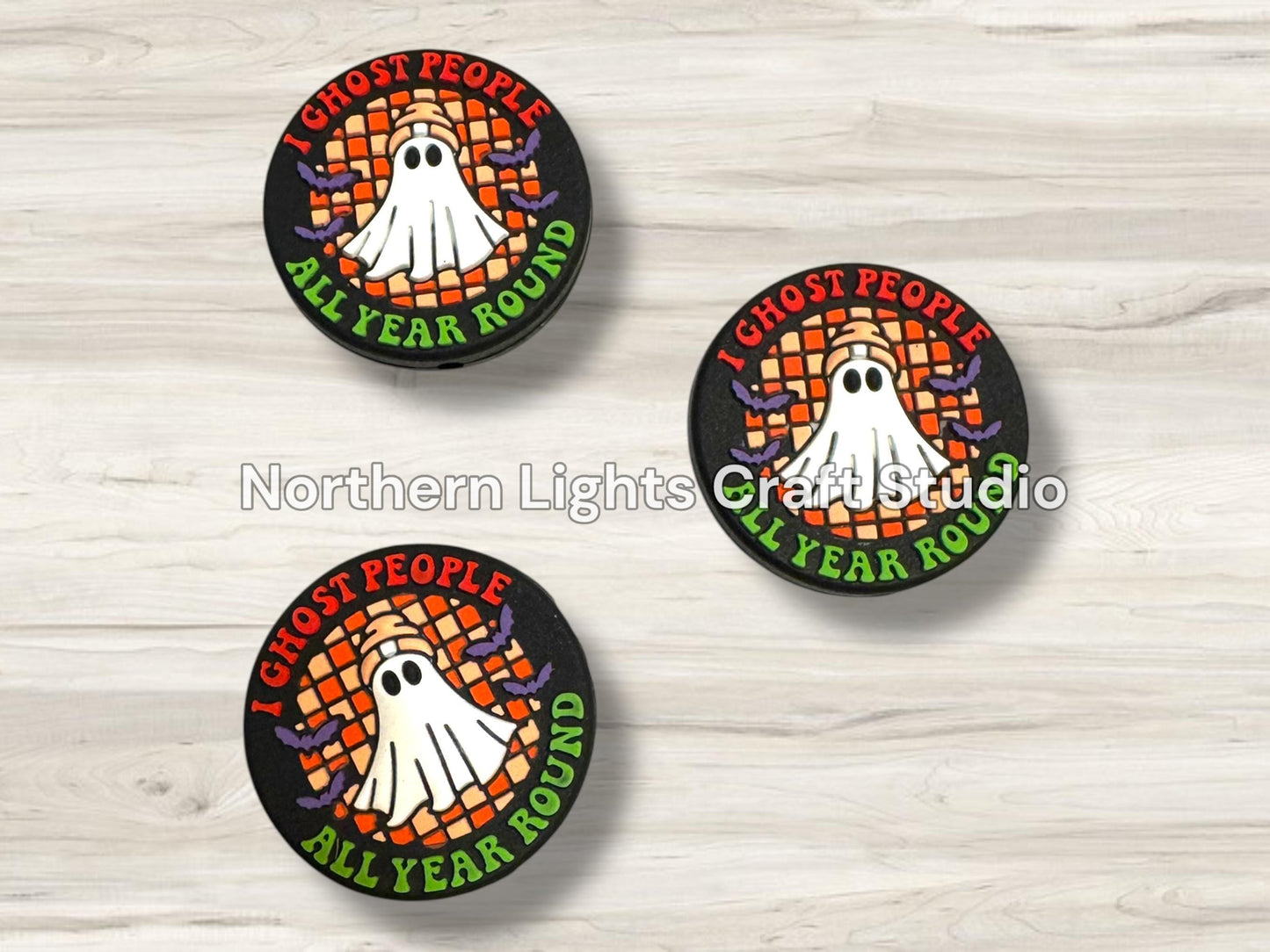 I Ghost People All Year Round Focal Bead, Sarcastic Focal, Ghost Bead