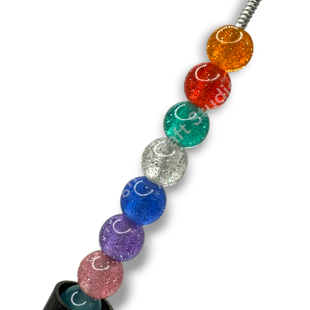 Glitter Dust 8mm Bead Mix - 50 Pcs.