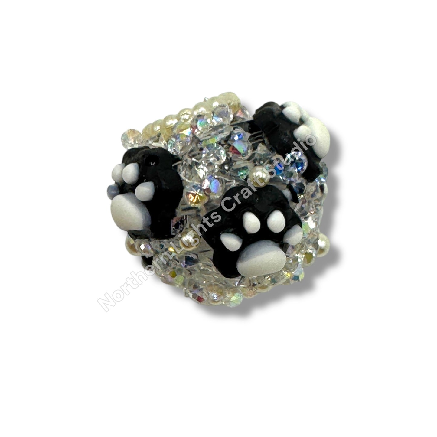 Fancy Paw Beads - Choose Color - 4pc.
