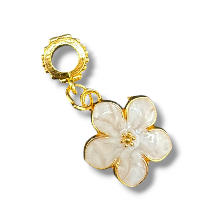 Enamel Gold Flower Charm with Bail -10pc. Mix