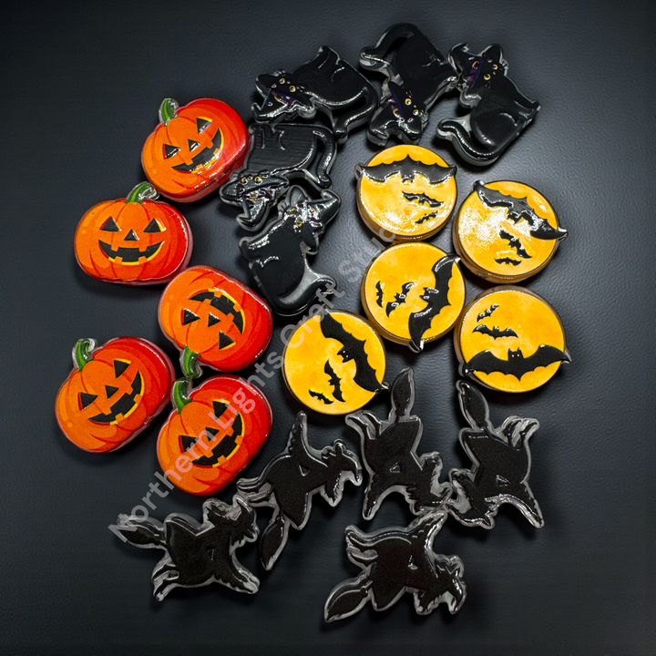 Halloween Acrylic Double-Sided Focal Bead - 20pc.  Mix