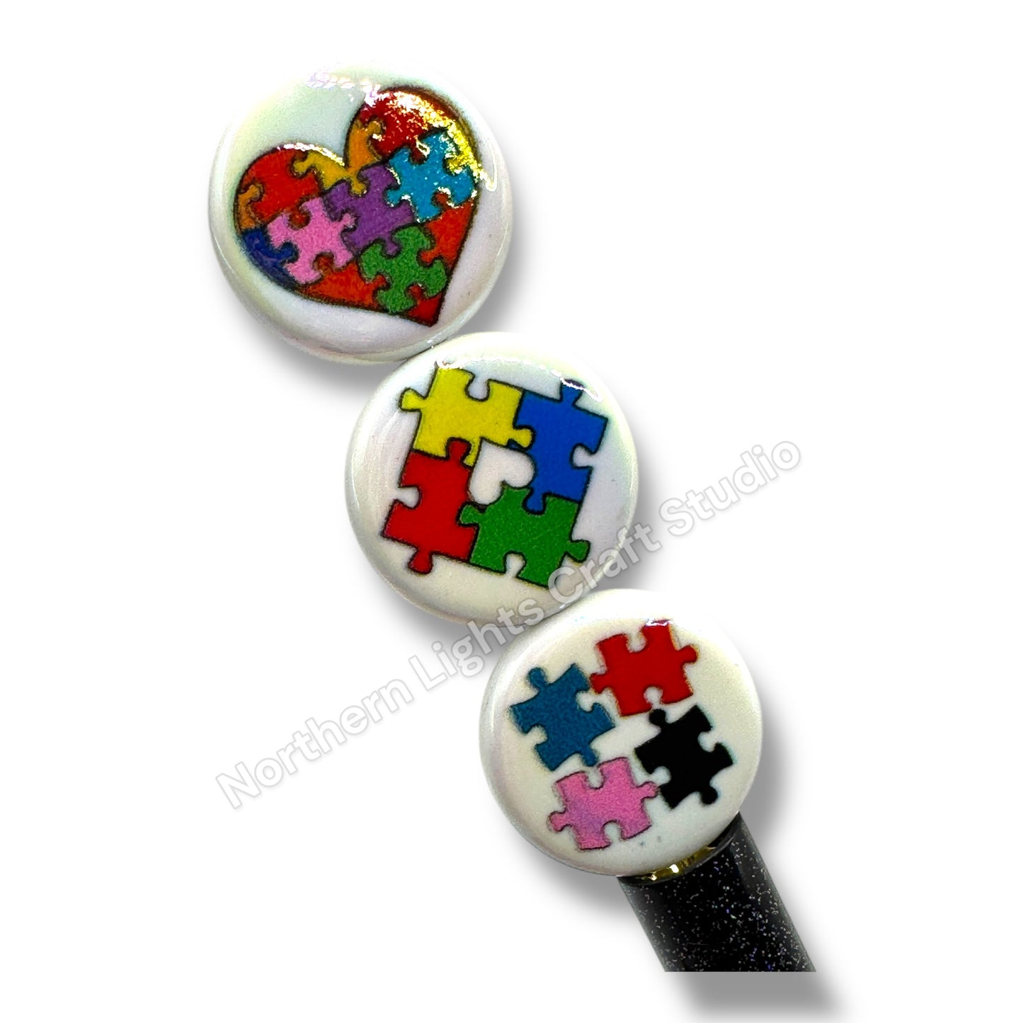 Autism Awareness Printed Acrylic Bead Mix - 10 pc.