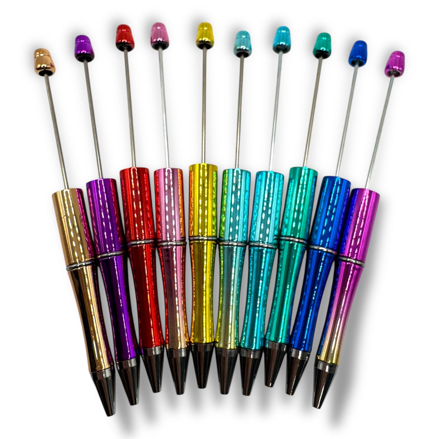 Plastic Beadable Pens Variety or Solid Colors - 10 pc. packs