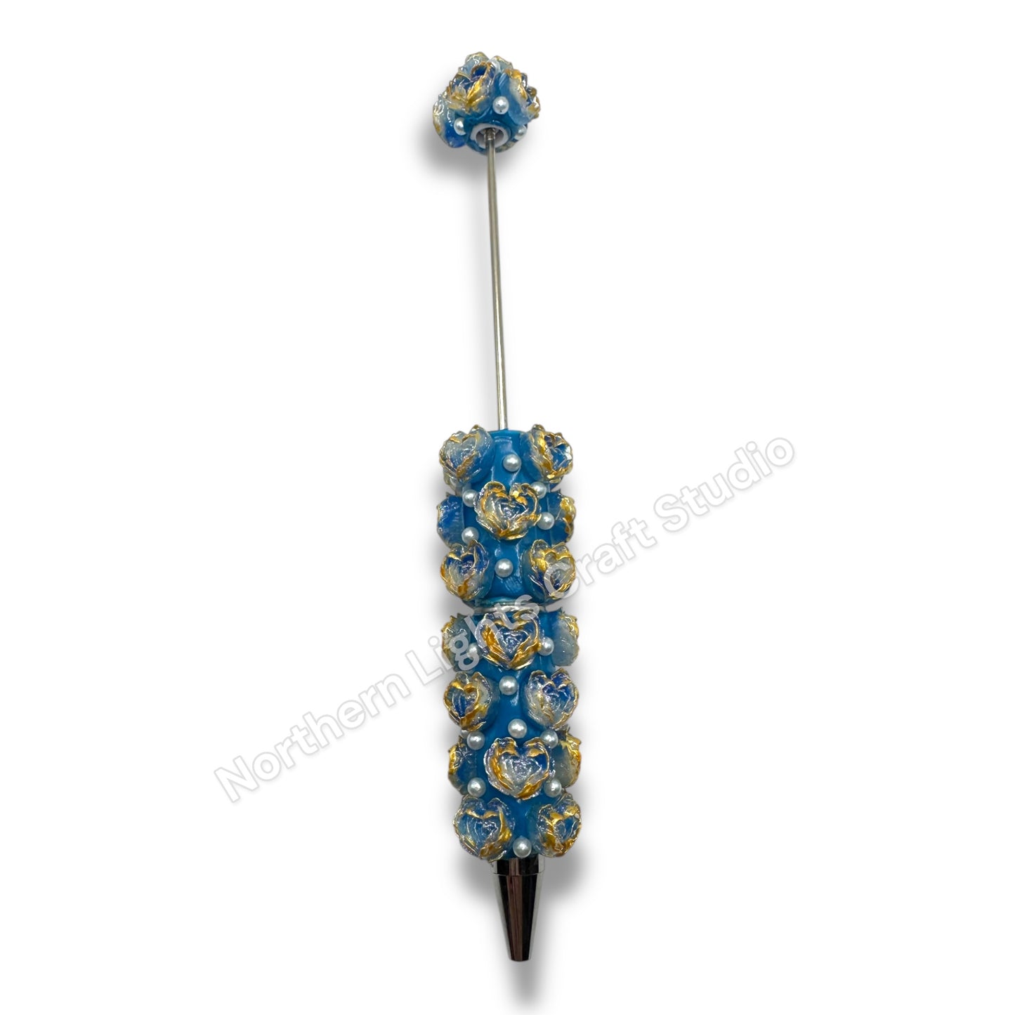 Soft Heart Shape Flower Beadable Pen