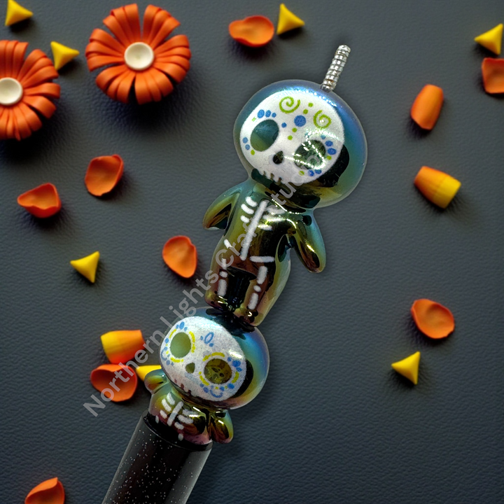 Día de Muertos UV Coated Bead Figures - 10 pc. Mix