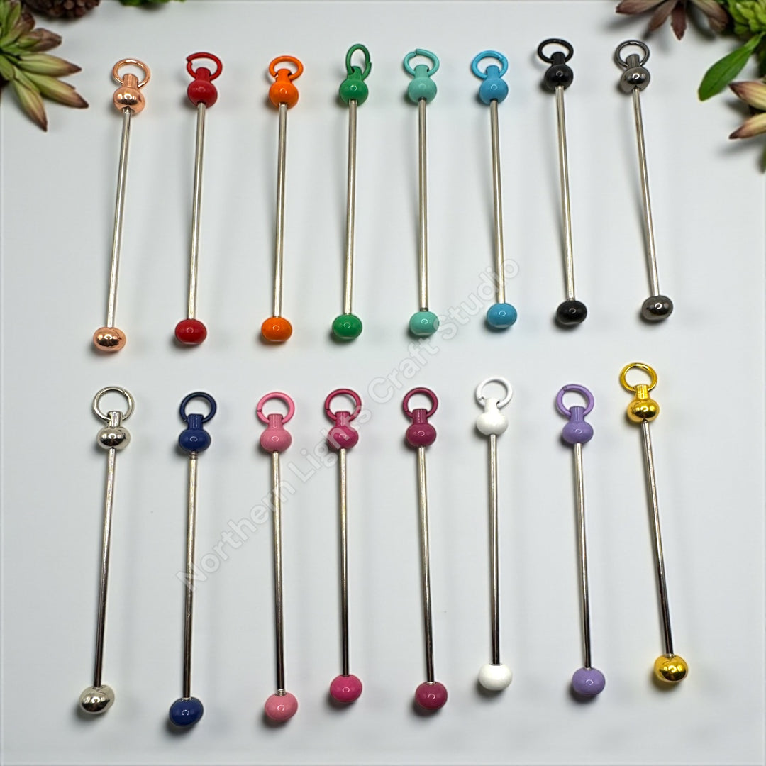Beadable Metal Keychain Bars - 10 pcs.
