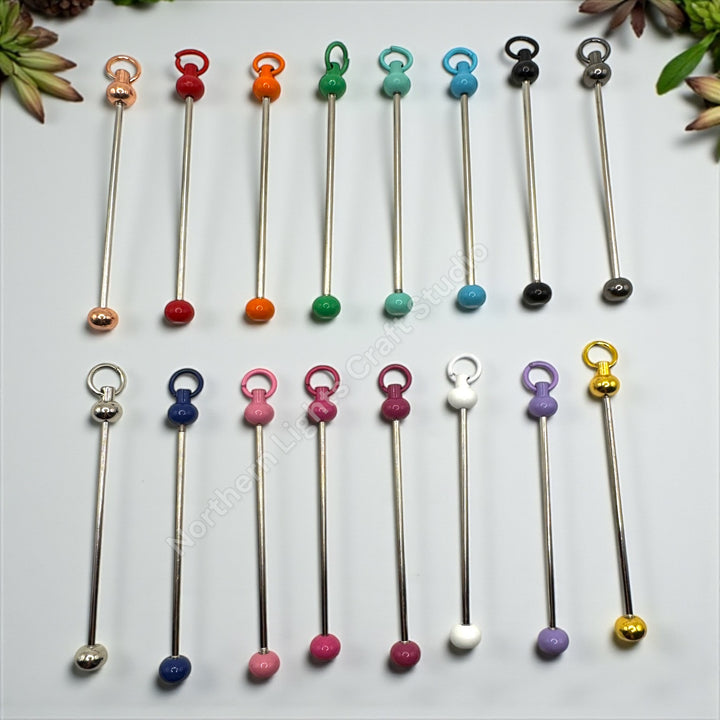 Beadable Metal Keychain Bars - 10 pcs.