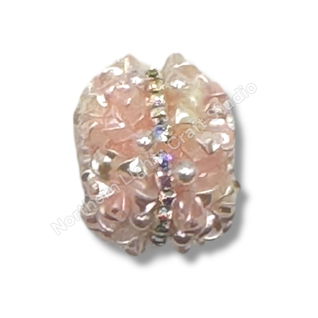 Soft Flower with Rhinestone Middle Chain - 1pc.