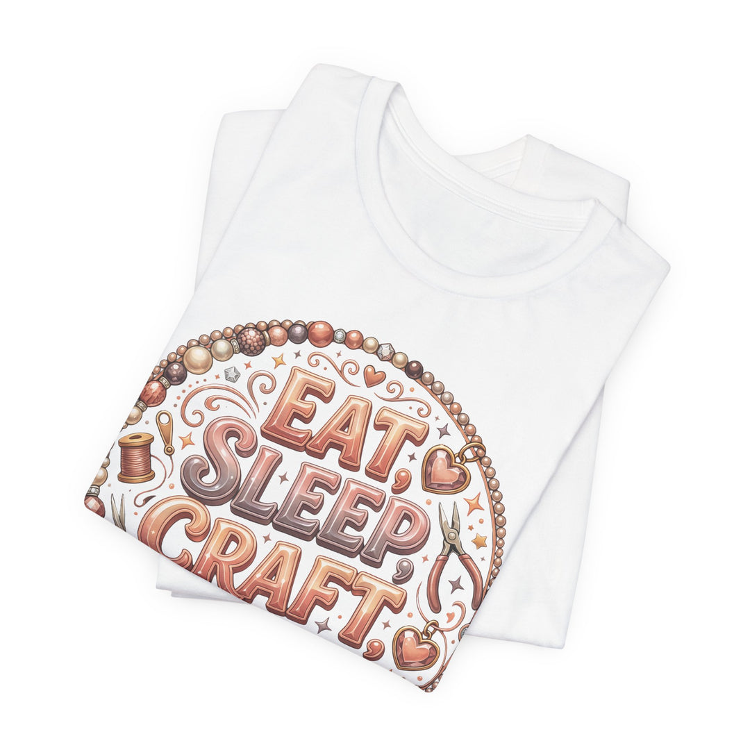 Eat Sleep Craft Repeat Tee | Crafting Hobby Shirt, Sewing Knitting DIY Design