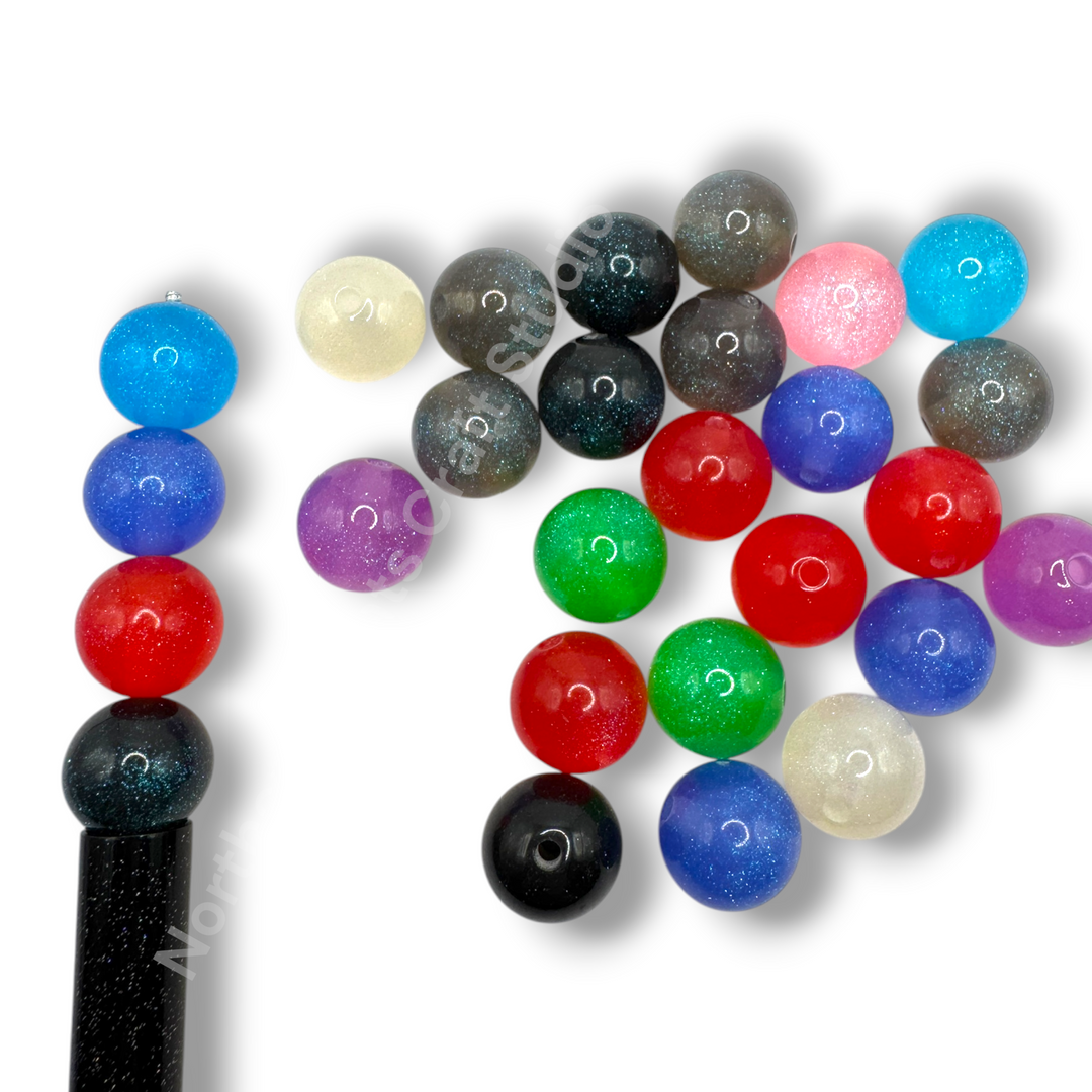 Starlight 16mm Glitter Bead Mix- 20pc.