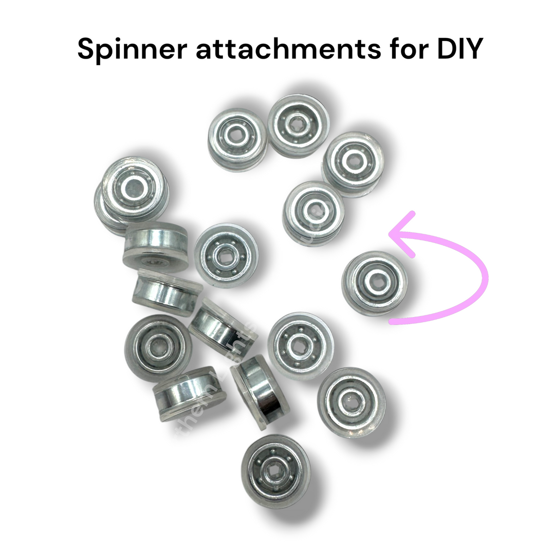 Transparent 12mm Spinner for DIY - 10pc.