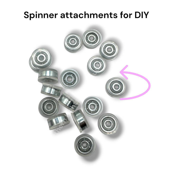 Transparent 12mm Spinner for DIY - 10pc.